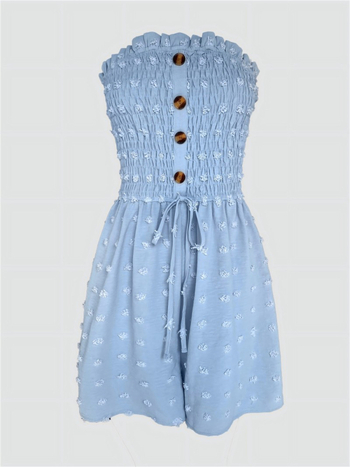 Casual πολυεστερικό παντελόνι ολόσωμο με χωρίς μανίκια και ένα ώμο, μεσαία μέση, ελαφρώς φαρδιές παντελόνες, λεπτομέρεια κολλάζ/σπάσιμο (καλοκαίρι 2025)