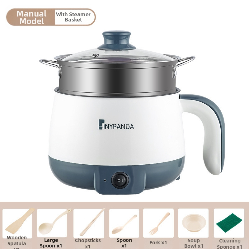 Електрически горещ съд за 1-2 души със вътрешен съд от неръждаема стомана, функция против сух ход, механично управление, под 800 W