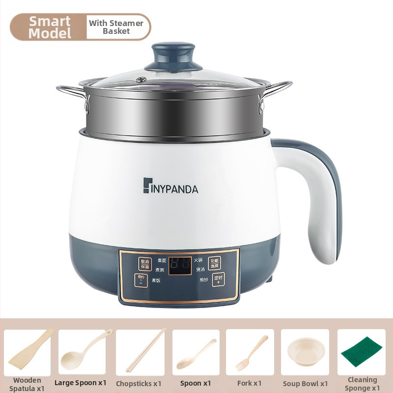 Електрически горещ съд за 1-2 души със вътрешен съд от неръждаема стомана, функция против сух ход, механично управление, под 800 W