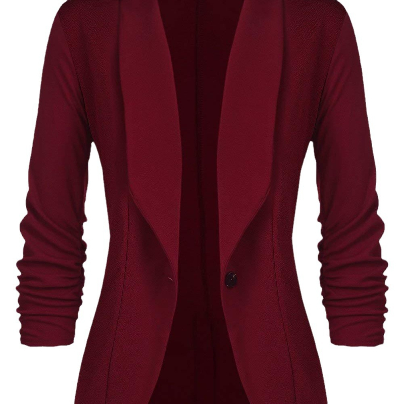 Sieviešu kostīmu jaka, šaurs piegriezums, kostīma apkakle, garas piedurknes, kokvilnas audums