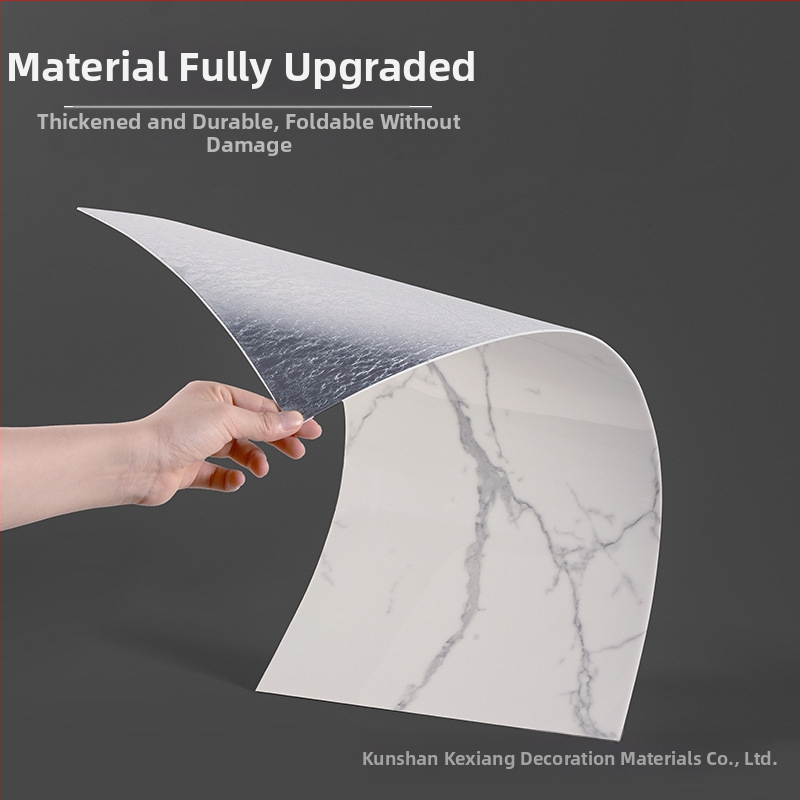 Стенен самозалепващ PVC стикер – имитация на мраморни плочки, водоустойчив, антибактериален, влагозащитен, против замърсяване, модел 16010220, за хол, кухня и спалня