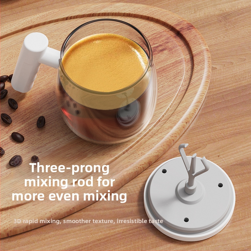 Електрическа стъклена чаша за кафе с автоматично разбъркване, преносима офисна чаша, възможност за персонализация с лого, тегло 542 g