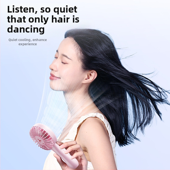 Φορητός ανεμιστήρας χειρός με φόρτιση USB, κινητήρας χωρίς ψήκτρες, 6 ταχύτητες αέρα, ενσωματωμένη μπαταρία 2000-4000 mAh, 5 λεπίδες