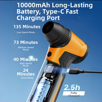 Φορητός εξωτερικός ανεμιστήρας για κατασκήνωση με ενσωματωμένη μπαταρία λιθίου 6000mAh, AC κινητήρας, περίβλημα ABS, 6 πτερυγίων, 4 ταχύτητες