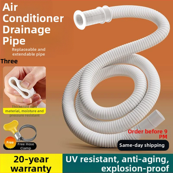 Oro kondicionieriaus išorinės dalies nuotekų vamzdelio plėtinys – silikono-ABS, anti-aging, šiuolaikinis minimalistinis stilius, įprasta veikia temperatūra