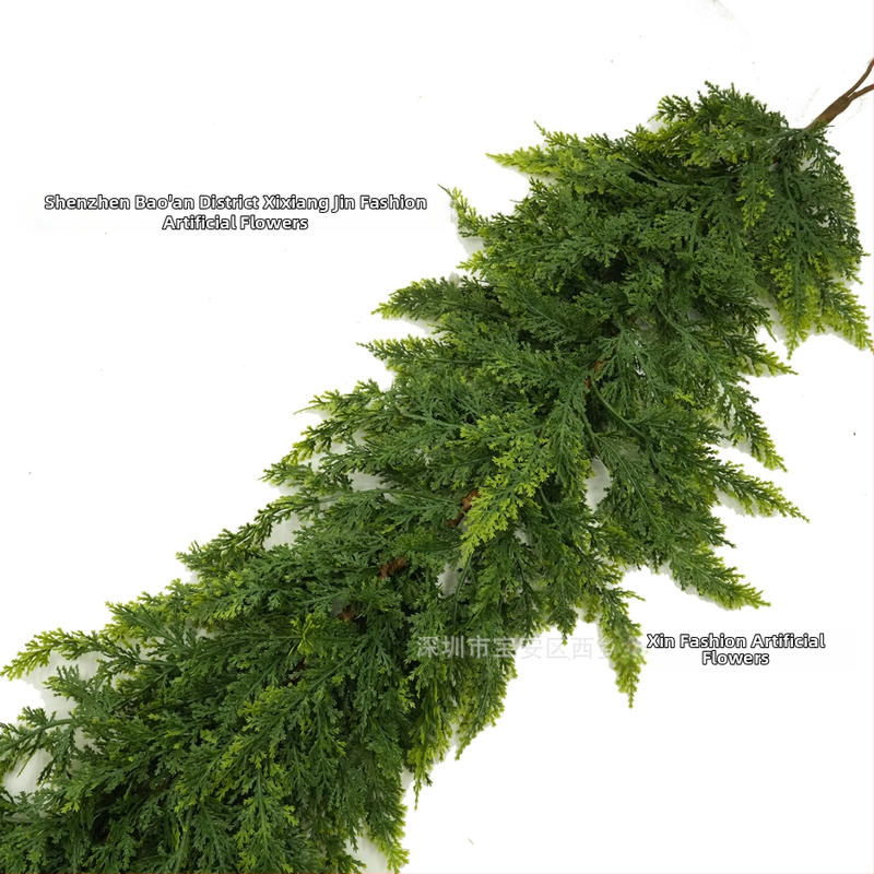 Χριστουγεννιάτικη κρεμάστρα διακόσμησης ντουλαπιού: Norfolk Pine Rattan — PE μαλακό κόλλα, μαλακή χύτευση πλαστικού, σειρά Christmas Cane, προσαρμοσμένο μήκος και πυκνότητα