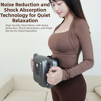 Fascių masažierius su LCD ekranu, 6+ antgaliai, įmontuota baterija, 5+ greičiai, žemas triukšmo lygis 36–45 dB