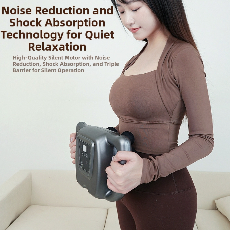 Fasciálny masážny prístroj s LCD displejom, 6+ hlavíc, vstavaná batéria, 5+ rýchlostí, nízky hluk 36–45 dB