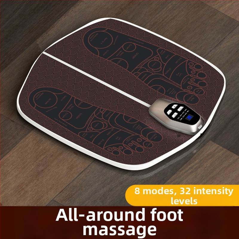 EMS масажна подложка за стъпала, интелигентно управление, мулти-режимен масаж с EMS микро ток, инфрачервена физиотерапия, безжично дистанционно управление, таймер