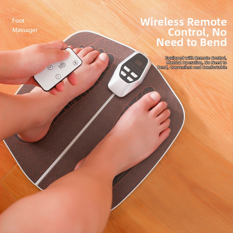 EMS масажна подложка за стъпала, интелигентно управление, мулти-режимен масаж с EMS микро ток, инфрачервена физиотерапия, безжично дистанционно управление, таймер