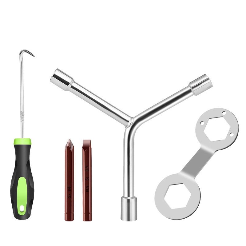 Инструмент за демонтаж на пералня за вътрешен барабан/пулсатор — въглеродна стомана, гаечен ключ с вложки