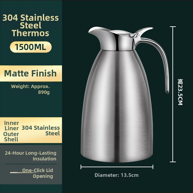 Termosas buteliukas su vakuumine izoliacija, vidus ir išorė – 304 nerūdijantis plienas, rankena iš 304 lydinio, lengvas prabangaus dizaino, su spausdintu logotipu, suderinama su ES indaplovėmis, 12-24 val. izoliacija