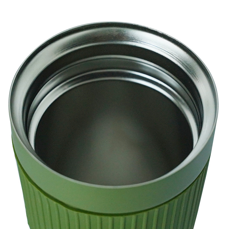 Френч прес чаша за кафе с филтър, вътрешност 304 / външна 201 неръждаема, преносима вакуум-изолирана чаша за автомобил, заключващ капак, 6–12 часа изолация