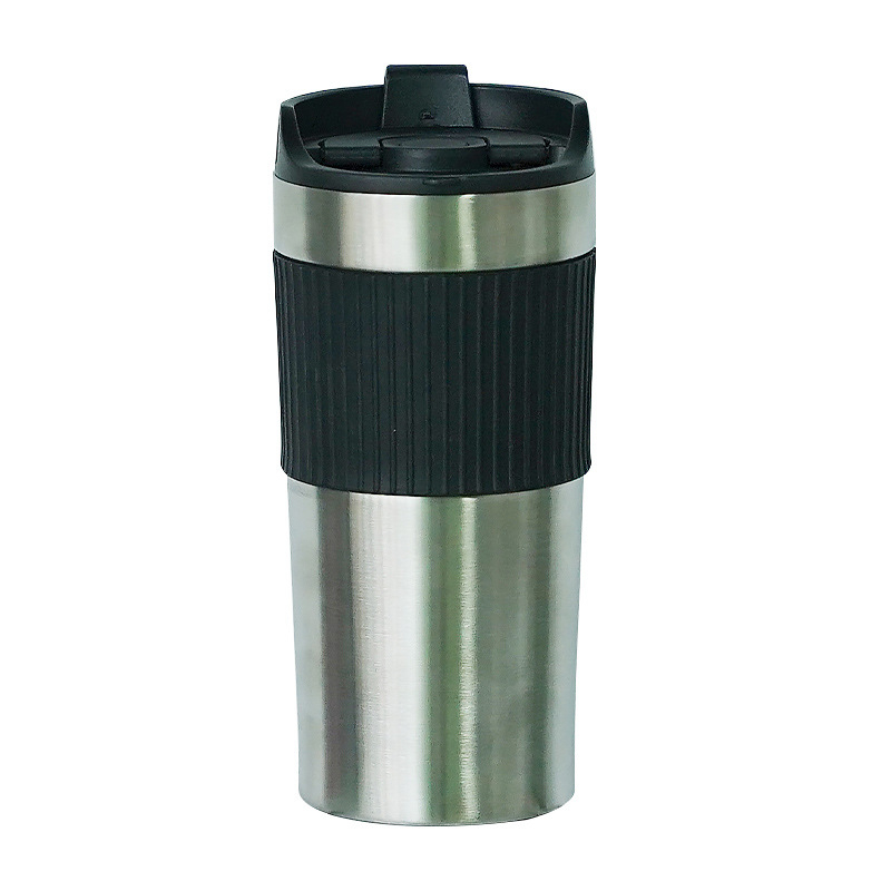 Френч прес чаша за кафе с филтър, вътрешност 304 / външна 201 неръждаема, преносима вакуум-изолирана чаша за автомобил, заключващ капак, 6–12 часа изолация