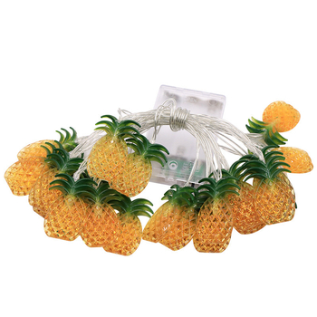 Καλοκαιρινή LED αλυσίδα φωτισμού με ανανά, φοίνικα και φλαμίνγκο – θεματολογία παραλίας και ωκεανού, 10 LED, 3500K, 5000 lm, τροφοδοσία με μπαταρίες, Μοντέλο JS-SD0015