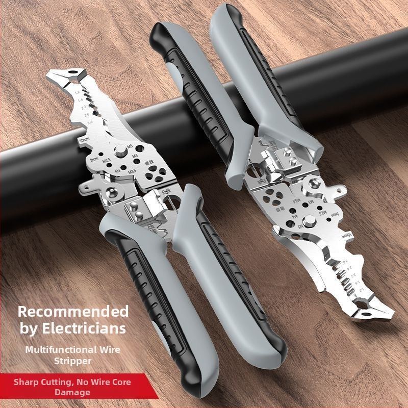 Yixin Daugiafunkcinės laidų odėlioklių žnyplės su išlenkta burna, svoris 0,180 kg