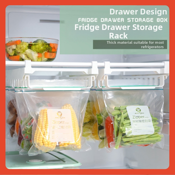 Οργανωτής για σακούλες στο ψυγείο της κουζίνας – ράφι τύπου συρταριού, πλαστικό, χωρίς εγκατάσταση, 1 επίπεδο, κατάλληλο για υπαίθριο κάμπινγκ