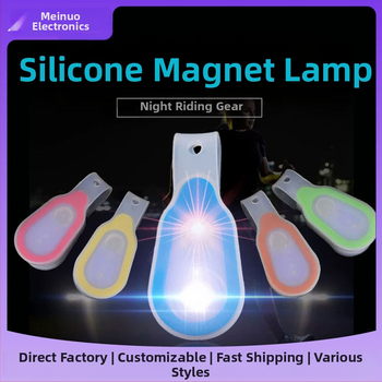 LED silikoninis magnetinis lempos laikiklis – baterijų LED šviesa, rankinis įkrovimas, veikimo diapazonas iki 50 m, tinkamas žygiams, stovyklavimui ir naktiniam važiavimui