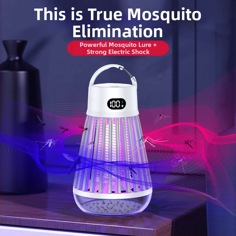 Лампа за убийство на комари, преносима електронна уловка за външна и вътрешна употреба, модел J03, тръба с лилави светлинни зърна, 3.7V, възможност за персонализация