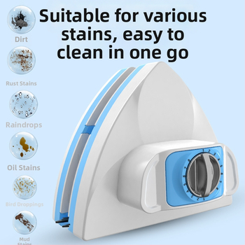 Διπλής όψεως εργαλείο καθαρισμού γυαλιού, από πλαστικό, για οικιακή χρήση, χειροκίνητο