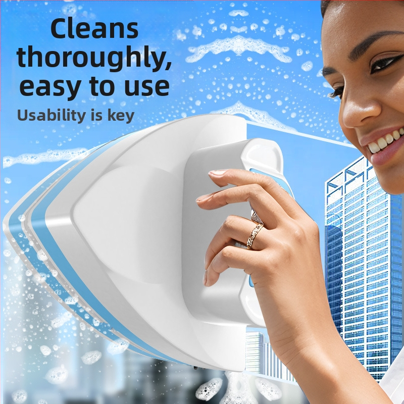 Διπλής όψεως εργαλείο καθαρισμού γυαλιού, από πλαστικό, για οικιακή χρήση, χειροκίνητο