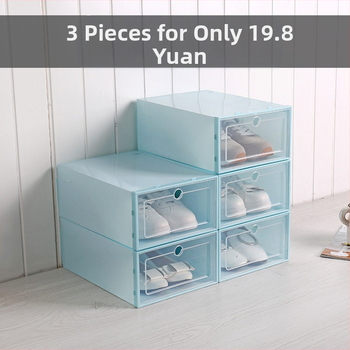 Διαφανές πλαστικό κουτί για παπούτσια, πολυεπίπεδη με ανοιχτό επάνω μέρος, ανθεκτικό στη σκόνη, κατάλληλο για αποθήκευση στο αυτοκίνητο, ιαπωνικού στυλ