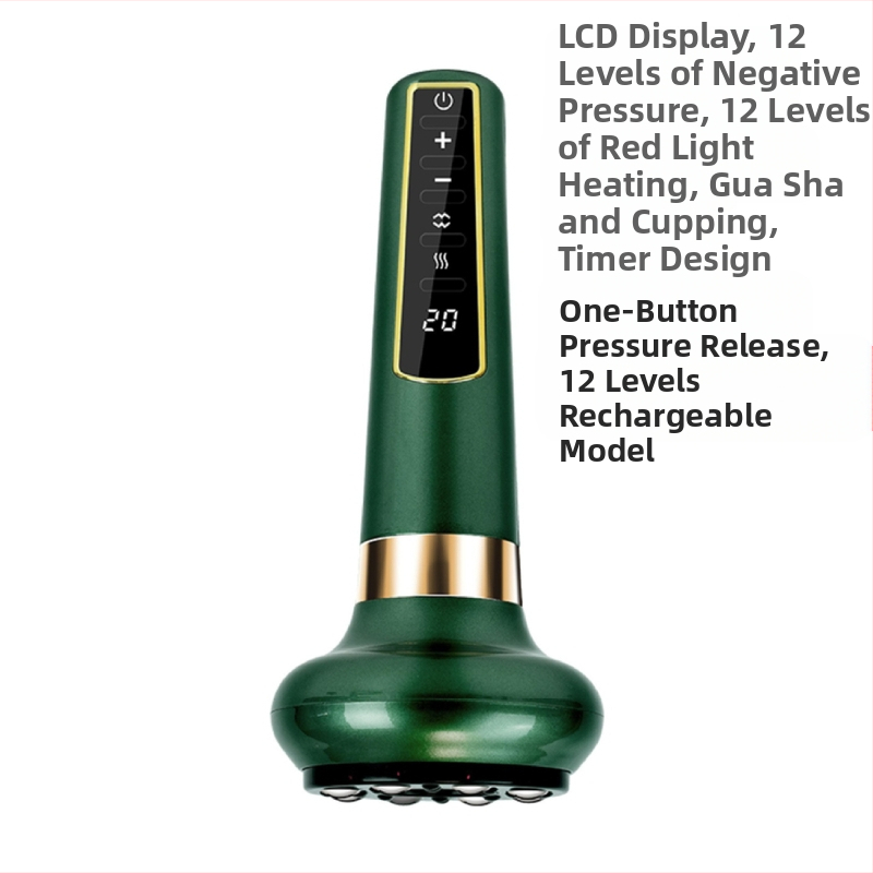 Умно устройство за вакуумен купинг и масаж със скребване — Захранване: Зареждане; Тип на бутона: Механичен; Метод на управление: Бутон; Приложими части: Общи; Тегло: 500 г