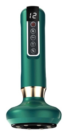 Elektrinis masažo ir kupavimo įrenginys su įkraunama maitinimo šaltiniu, mygtukų valdymas, 4 greičiai, temperatūros reguliavimas, 1200 mAh baterija