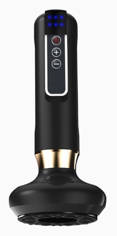 Elektrinis masažo ir kupavimo įrenginys su įkraunama maitinimo šaltiniu, mygtukų valdymas, 4 greičiai, temperatūros reguliavimas, 1200 mAh baterija