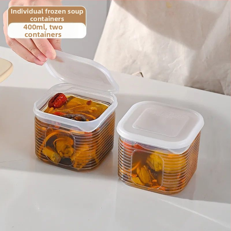 Контейнер за замразяване на супи, разделени порции, кутия за съхранение на храна, хранителен клас, PP материал, подходящ за фризер и хладилник