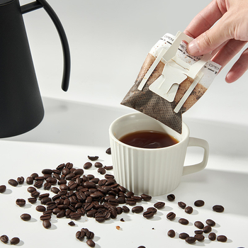 Japonijos stiliaus kavos filtro popierius drip bag su ausų kilpelėmis, suderinamas su moka puodu, tinka šaltai ekstrakcijai, aukštos kokybės