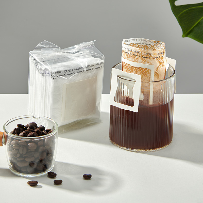 Japonijos stiliaus kavos filtro popierius drip bag su ausų kilpelėmis, suderinamas su moka puodu, tinka šaltai ekstrakcijai, aukštos kokybės