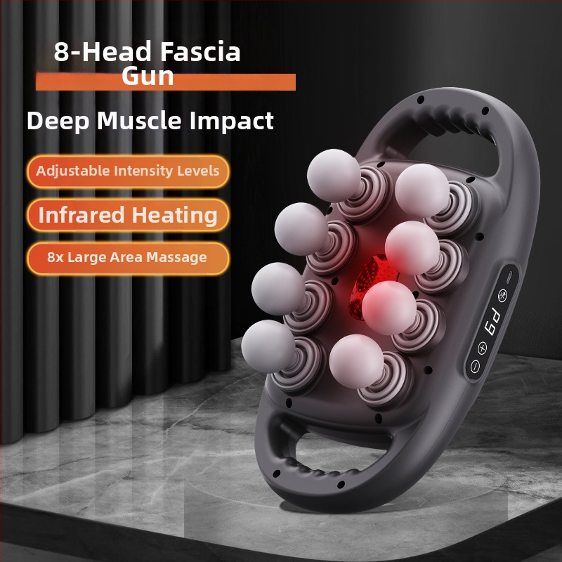 Daugiagalvis fascia masažuoklis su šepetėliu varikliu, 6+ galvų, 5+ pavarų, įmontuota baterija 2000–4000 mAh, triukšmas mažesnis nei 36 dB