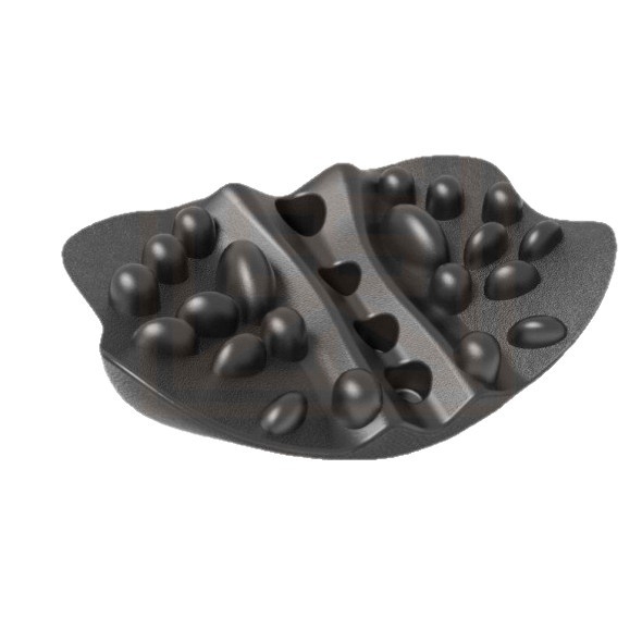 Masažo pagalvė kaklui, nugarai ir juosmeniui – 6+ galvos, PU oda, mechaninis masažas su vienu greičiu, stačiakampio trapezoidinės formos