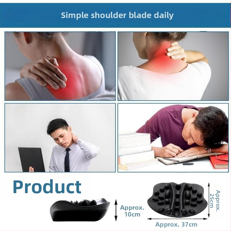 Masažo pagalvė kaklui, nugarai ir juosmeniui – 6+ galvos, PU oda, mechaninis masažas su vienu greičiu, stačiakampio trapezoidinės formos