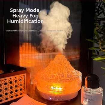 Υγραντήρας με έμπνευση από ηφαιστειακή λάβα, αρωματοθεραπεία σε σχήμα μεδουσάς, 3 έξοδοι ομίχλης, τηλεχειριστήριο, ήσυχη λειτουργία, νυχτερινό φως, δεξαμενή >10 L, κάλυψη 41–60 τ.μ.