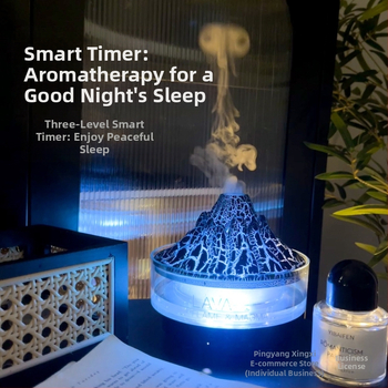 Υγραντήρας με έμπνευση από ηφαιστειακή λάβα, αρωματοθεραπεία σε σχήμα μεδουσάς, 3 έξοδοι ομίχλης, τηλεχειριστήριο, ήσυχη λειτουργία, νυχτερινό φως, δεξαμενή >10 L, κάλυψη 41–60 τ.μ.