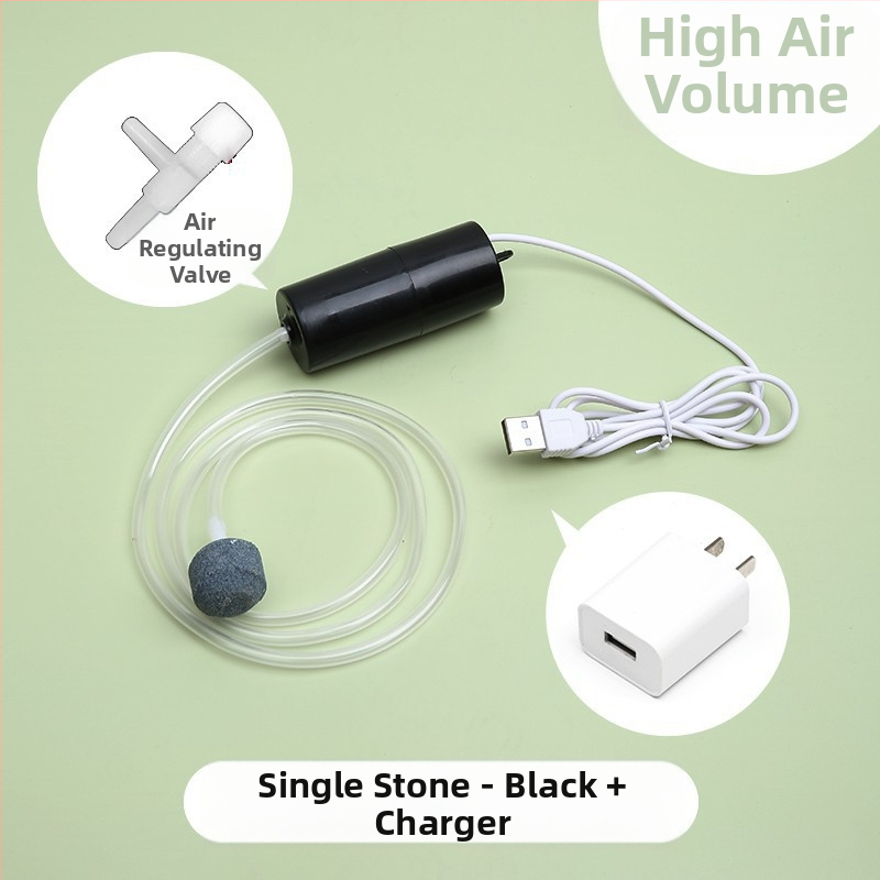 Žuvų akvariumo deguonies siurblys - tylus, nešiojamas, namų ir lauko naudojimui