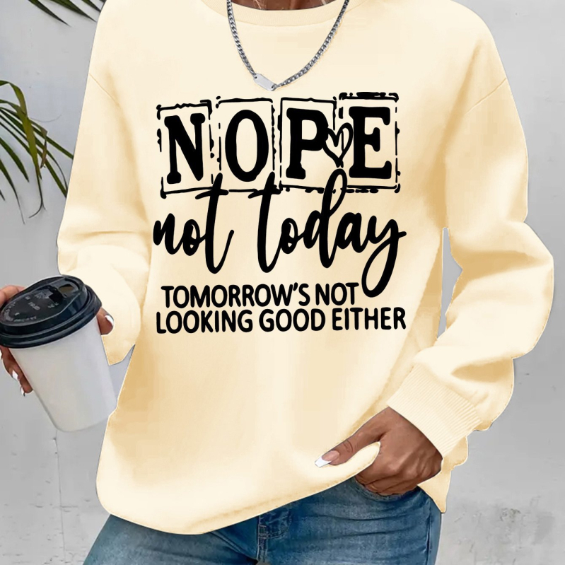 Női polár bélésű kapucnis pulóver - laza fazon, hosszú ujjú, betűs mintázat, poliészter anyag