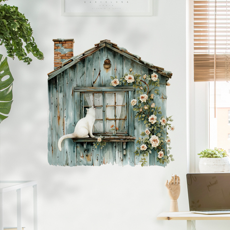 PVC falmatrica - vízálló, mintázat virágok és aranyos állatok nappali, fürdőszoba, bejárat