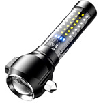 Lézeres zseblámpa hosszú hatótávolsággal, beépített 1800 mAh akkumulátor, 10 W, alumínium ötvözet test, hatótávolság több mint 500 m