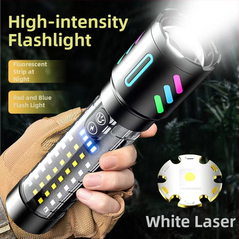 Φακός λέιζερ με μακρινή δέσμη, επαναφορτιζόμενη μπαταρία 1800 mAh, ισχύς 10 W, σώμα από αλουμίνιο, εμβέλεια άνω των 500 μ