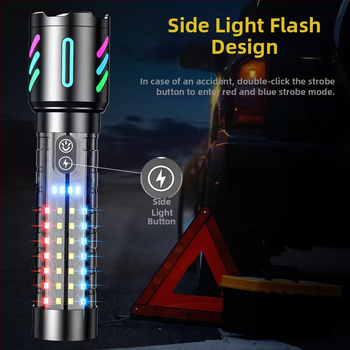 Φακός λέιζερ με μακρινή δέσμη, επαναφορτιζόμενη μπαταρία 1800 mAh, ισχύς 10 W, σώμα από αλουμίνιο, εμβέλεια άνω των 500 μ