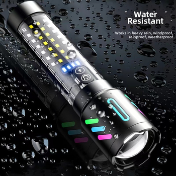 Φακός λέιζερ με μακρινή δέσμη, επαναφορτιζόμενη μπαταρία 1800 mAh, ισχύς 10 W, σώμα από αλουμίνιο, εμβέλεια άνω των 500 μ