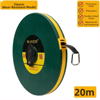 Μετροταινία από ίνες, με καουτσούκ επένδυση, θήκη δίσκου, βιομηχανικού τύπου, μήκη 10/20/30/50 m