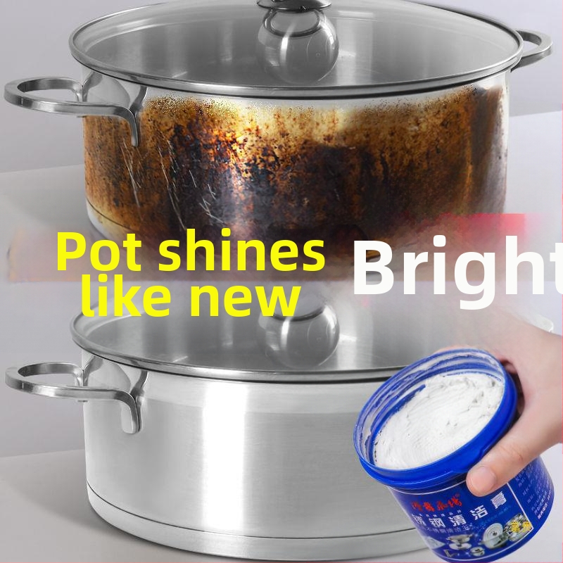 Nerūsējošā tērauda tīrīšanas pasta virtuves lietošanai – rūšu noņemšana, smagu nogulumu un apdegumu traipu noņemšana, 500 g, daudzfunkcionāls tīrīšanas līdzeklis.