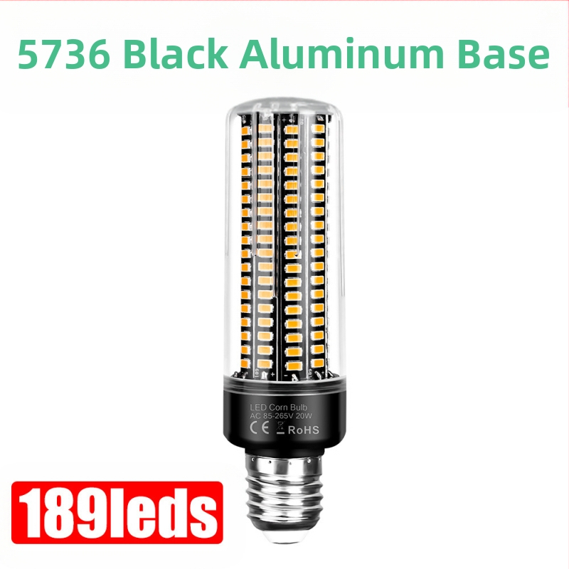 LED λαμπτήρας καλαμποκιού, μοντέλο 5736 LED κόμβοι, 189 LEDs, είσοδος 85–265V, δέσμη 360°, IP20