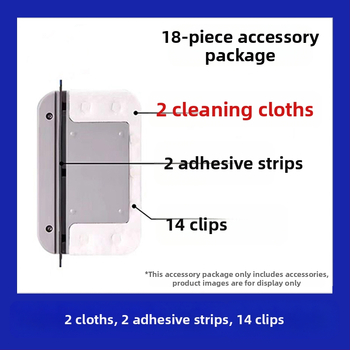 Stiklo valymo įrankių priedai, plastikiniai komponentai, Big Brother, 24 vnt. pakuotė, namų ūkiui