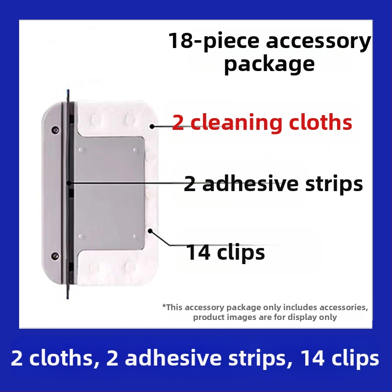 Stiklo valymo įrankių priedai, plastikiniai komponentai, Big Brother, 24 vnt. pakuotė, namų ūkiui