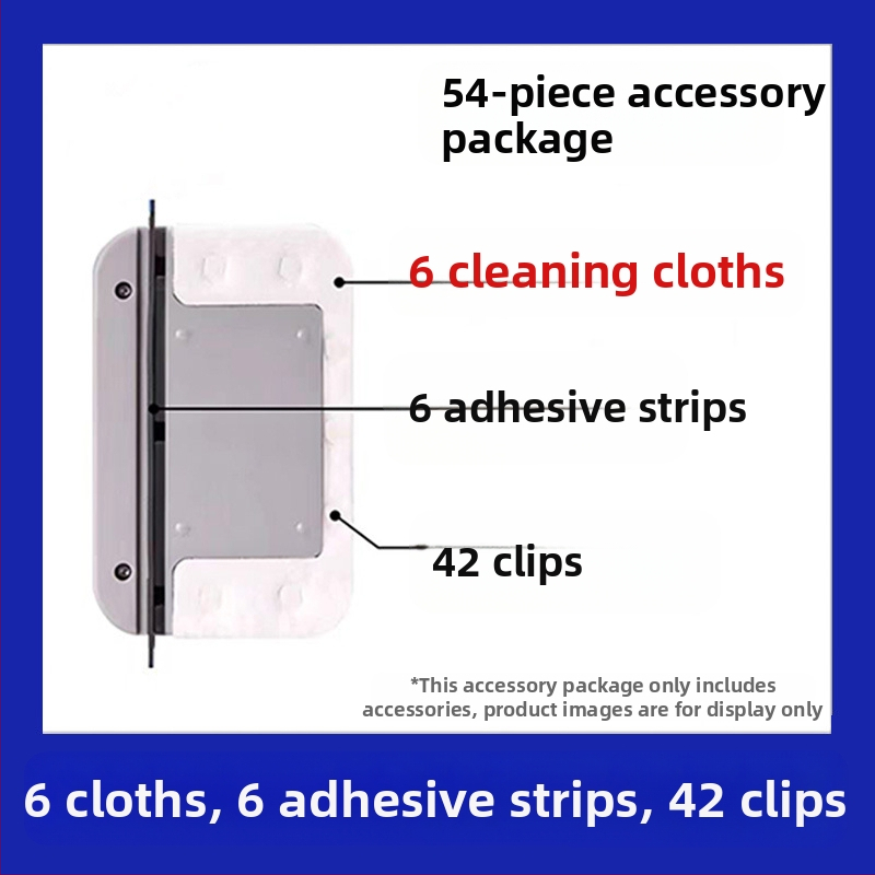 Stiklo valymo įrankių priedai, plastikiniai komponentai, Big Brother, 24 vnt. pakuotė, namų ūkiui